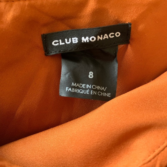 Club Monaco One Shoulder Pleated Cocktail Bourbon Frida Dress - size 8 - Picture 3 of 3